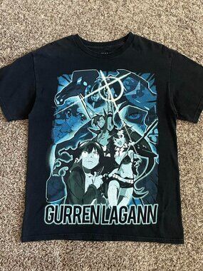 Gurren Lagann Vintage Anime Tee Men’s Medium Y2K Retro Cartoon Manga